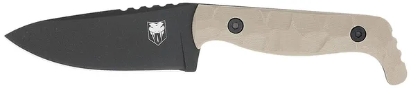 CobraTec Knives KingPin Sand EDC Fixed 4 Plain Edge Drop Point D2 Blade - CobraTec Knives
