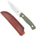 CobraTec Knives Koonsman OD Green 4 Fixed Blade D2 w/ Leather Sheath - CobraTec Knives