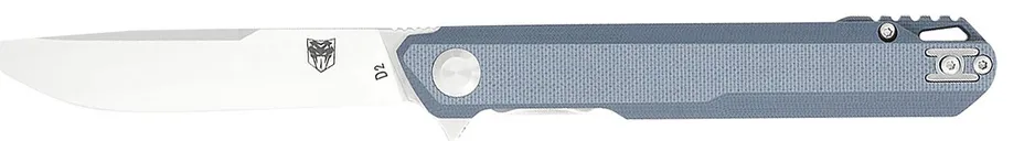 CobraTec Knives Monarch Grey 3.5 Plain Edge Drop Point D2 Blade - CobraTec Knives