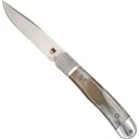 Cobratec Knives Trapper Brown Hidden Release 3.1 Plain Edge D2 Blade - CobraTec Knives