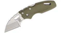 Cold Steel Mini Tuff Lite Folding Knife OD Green - 2 Plain Wharncliffe Blade - Cold Steel