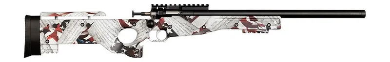 Crickett Precision Red / white .22 LR 16.1 Threaded Bull Barrel 1-Round - Davey Crickett