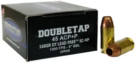 DoubleTap Handgun Brass .45 ACP+P 160 Grain 20-Rounds LFHP - DoubleTap Ammunition