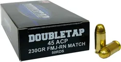 Doubletap Match .45 ACP 230 Grain 50-Rounds RN - DoubleTap Ammunition