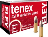Eley Tenex Rapid Fire Pistol .22 LR 40 Grain 50-Rounds RN - Eley