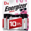 Energizer MAX D Batteries Black / Silver 4-Pack - Energizer