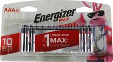 Energizer Max AAA Black / Silver 24-Pack Alkaline Batteries - Energizer