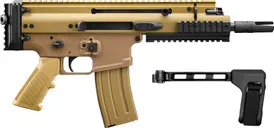 FN SCAR 15P Flat Dark Earth 5.56 7.5 Barrel 10-Rounds w/ SB Tactical Brace - FN