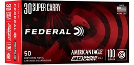 Federal American Eagle Brass .30 Super Carry 100-Grain 50-Rounds FMJ - Federal Premium