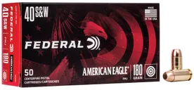 Federal American Eagle Brass .40 SW 180-Grain 50-Rounds FMJ - Federal Premium