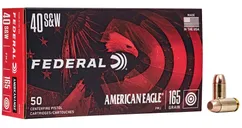 Federal American Eagle Brass .40 SW 165-Grain 50-Rounds FMJ - Federal Premium