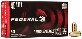 Federal American Eagle Brass 230-Grain .45 ACP 50-Rounds FMJ - Federal Premium
