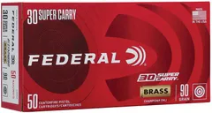 Federal Champion Brass .30 Super Carry 90 Grain 50-Rounds FMJ - Federal Premium