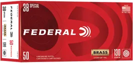 Federal Champion Brass .38 SPL 130 Grain 50-Rounds FMJ - Federal Premium