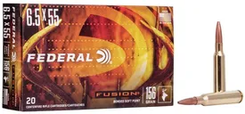 Federal Fusion 6.5 X 55 Swedish Mauser 156 Grain 20-Rounds SP - Federal Premium