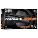 Federal Fusion Subsonic .308 Win 190 Grain 20-Rounds SP - Federal Premium