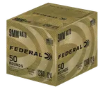 Federal Military Grade Brass 9mm 124 Grain 50-Rounds FMJ - Federal Premium