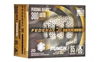 Federal Premium Punch Brass .380 ACP 85 Grain 20-Rounds JHP - Federal Premium