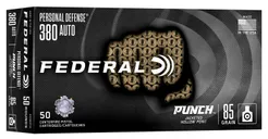 Federal Punch .380 ACP 85 Grain 50-Rounds JHP - Federal Premium