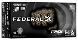 Federal Punch 9mm 124 Grain 50-Rounds JHP - Federal Premium