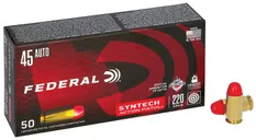Federal Syntech Brass .45 ACP 220-Grain 50-Rounds TSJFN - Federal Premium