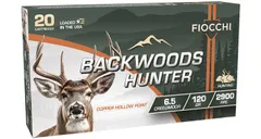Fiocchi Backwoods Hunter 6.5 Creedmoor 120 Grain 20-Rounds JHP - Fiocchi