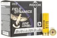 Fiocchi Field Dynamics Dove and Quail 20 GA-2.75 #7.5 Shot 7/8 oz 25-Rounds - Fiocchi
