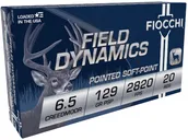 Fiocchi Field Dynamics Brass 6.5 Creedmoor 129-Grain 20-Rounds PSP - Fiocchi