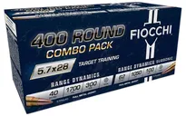 Fiocchi Hyperformance Target and Training Combo Pack 5.7 X 28 40 Grain 400-Rounds FMJ - Fiocchi