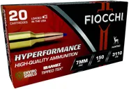 Fiocchi Hyperformance 7mm PRC 150 Grain 20-Rounds BTT - Fiocchi