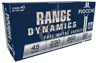 Fiocchi Range Dynamics Brass .45 ACP 230-Grain 50-Rounds FMJ - Fiocchi