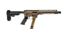 Freedom Ordnance FX9P Black / Flat Dark Earth 9mm 10 Barrel 31-Rounds w/ SB Tactical SBA3 Brace - Freedom Ordnance