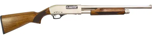 G-Force GF3PN Wood / Nickel 12 GA 18.5 Barrel 3-Chamber 4-Rounds - GForce Arms