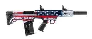 G-Force GFY-1 Bullpup American Flag 12 GA 18.5 Barrel 3-Chamber 5-Rounds - GForce Arms