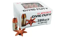 G2 Research Civic Duty 64 Grain .380 ACP Ammunition 20 RDs  HP - G2 Research