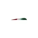 Gateway Feathers 4-inch Patriot Green/WH/Red 1OOPK - Gateway Feathers