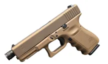 Glock 19 GEN 3 Tan / Burnt Bronze 9mm 4.01 Threaded Barrel 15-Rounds - Glock