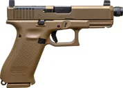 Glock 19X MOS Coyote Brown 9mm 4.52 Threaded Barrel 19-Rounds Ameriglo Suppressor Sights - Glock
