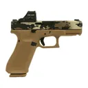 Glock 19X V Camo / Tan 9mm 4.02 Quad Ported Barrel 17-Rounds OR w/ Holosun 407C X2 - Glock