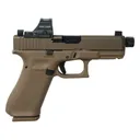 Glock 19X V Flat Dark Earth 9mm 4.6 Threaded Barrel 17-Rounds OR w/ Holosun 407C - Glock