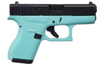 Glock 42 Robin s Egg Blue / Black .380 ACP 3.2 Barrel 6-Rounds - Apollo Custom