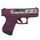 Glock 43 Gen 4 Black Cherry Roses vs Paisley 9mm 3.4 Barrel 6-Rounds - Glock