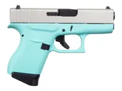 Glock 43 USA Robin s Egg Blue / Aluminum 9mm 3.39 Barrel 6-Rounds - Apollo Custom