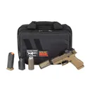 Glock 43X Hush Puppy Flat Dark Earth 9mm 3.9 Barrel 15-Rounds w/ Holosun 407K  Hush Puppy 2 Suppressor - Glock
