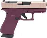 Glock 43X MOS Black Cherry / Rose Gold 9mm 3.41 Barrel 15-Rounds OR - Glock