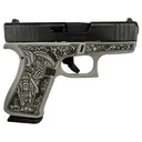 Glock 43X Custom Gray Steel Elephant Engraved 9mm 3.41 Barrel 10-Rounds - Glock