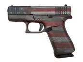 Glock 43X USA Flag Distressed 9mm 3.4 Barrel 10-Rounds - Glock