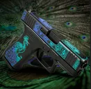 Glock 43X Peacock Blue / Purple 9mm 3.4 Barrel 10-Rounds RMR Cut - Shark Coast Tactical