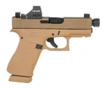 Glock G43X Coyote / Black 9mm 3.41 Threaded Barrel 15-Rounds OR w/ Holosun HS 407K - Glock
