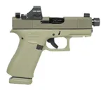 Glock G43X Olive Green 9mm 3.41 Threaded Barrel 15-Rounds OR w/ Holosun HS 407K - Glock